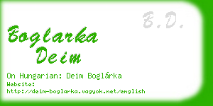 boglarka deim business card